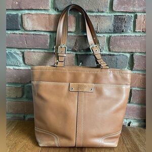 COACH Purse Hamilton Tan Leather Tote Shoulder Bag F13089